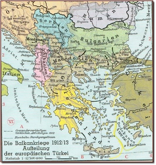 Aufteilung der europäischen Türkei