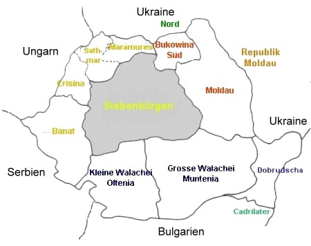 Rumaenien Historische Gebiete