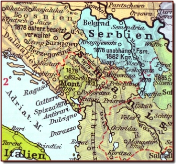 Karte Montenegro 1878