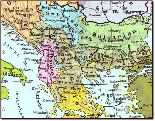 Karte Montenegro 20. Jahrh.