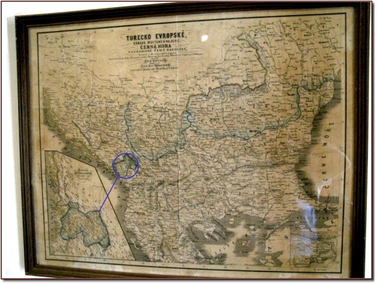 Centinje, Biljarda Historische_Karte