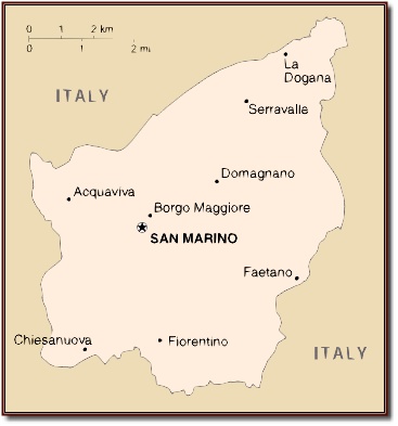 San Marino Karte